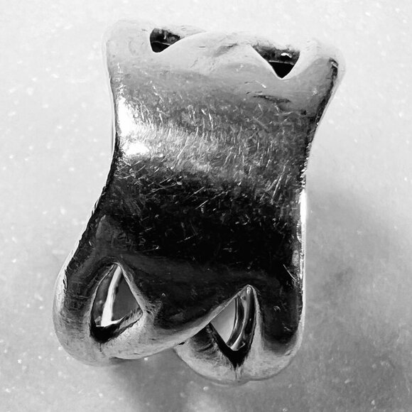 Vtg Unisex Silver 925 Woven Celtic Knot Design Band Ring Size 7.5 Signed 7.25G - Picture 2 of 6